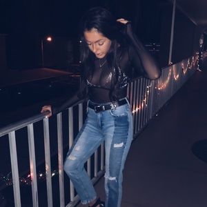 Forever 21 - black mesh top